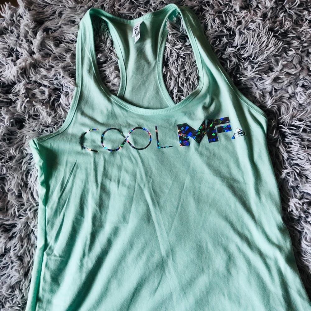 Tiffany Blue Cool MF Racerback Tank